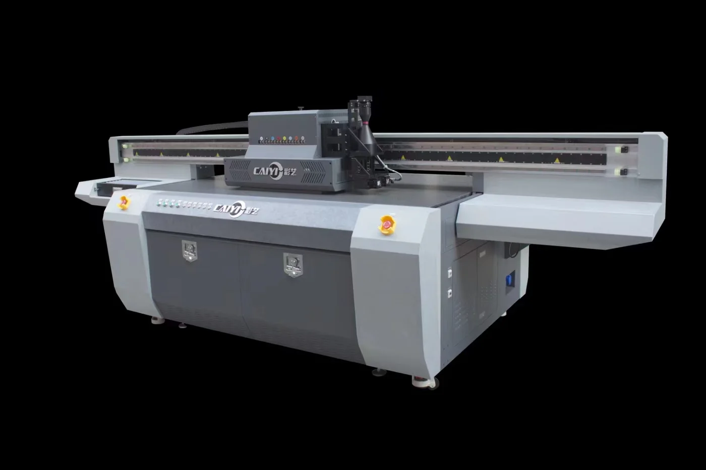 Impressora UV CCD de linha Caiyi CY-1200 com câmera de posicionamento visual e esteira contínua